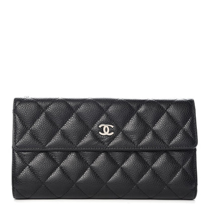 Chanel Caviar Quilted CC French Flap Wallet Black 1 of 11