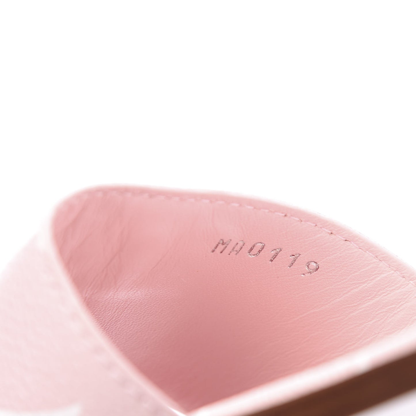 Monogram Giant Lock It Flat Mule 38.5 Rouge Rose