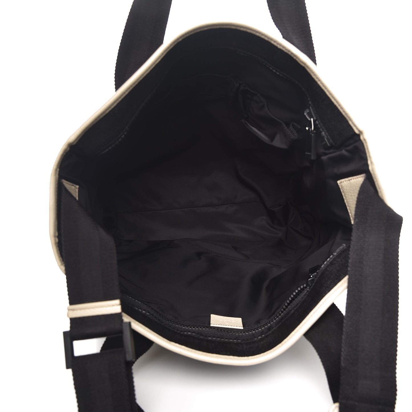 Coated Canvas Large Logo Tote Black