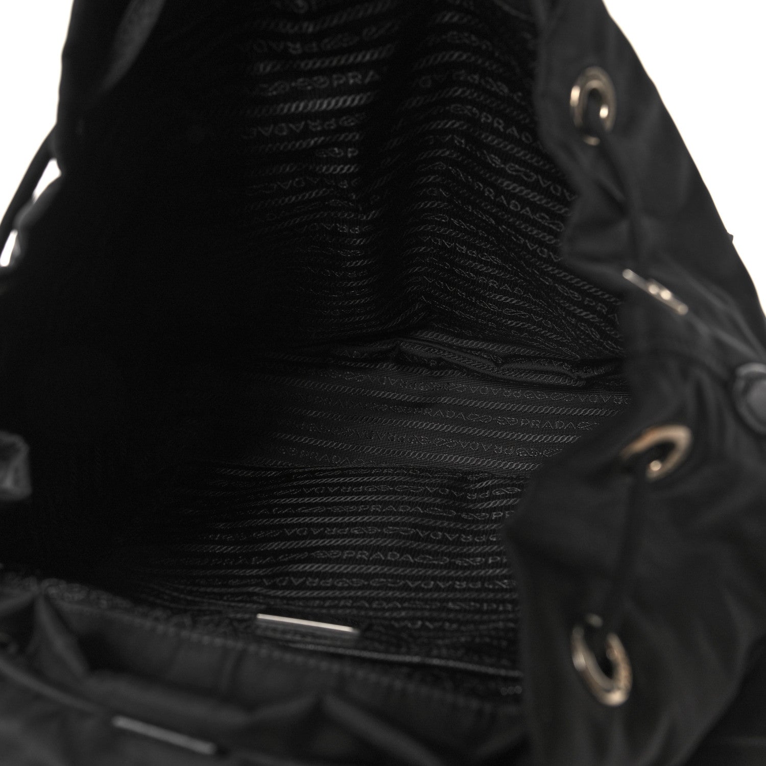 Prada Nylon Vela Saffiano Medium Backpack Black 6 of 11