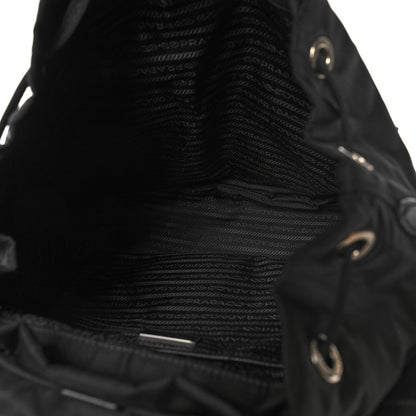 Prada Nylon Vela Saffiano Medium Backpack Black 6 of 11