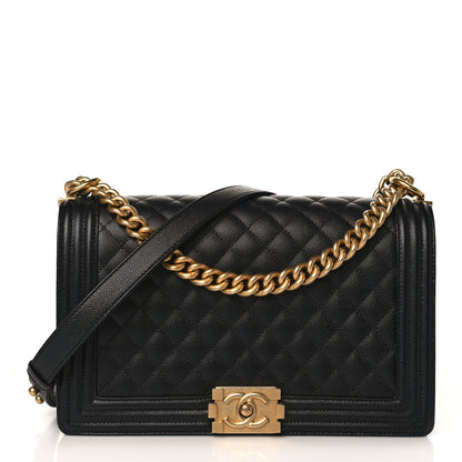 Chanel Caviar Quilted New Medium Boy Flap Black 1 of 9