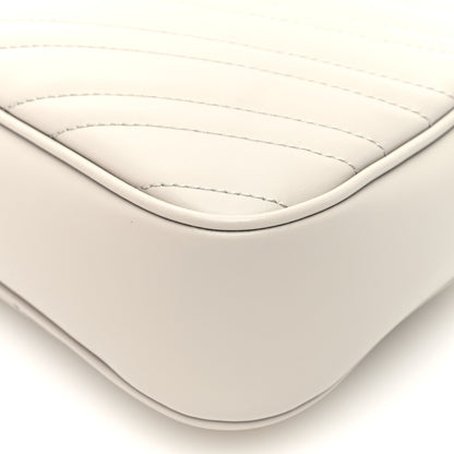 Gucci Calfskin Matelasse Medium GG Marmont East West Shoulder Bag Mystic White 10 of 10