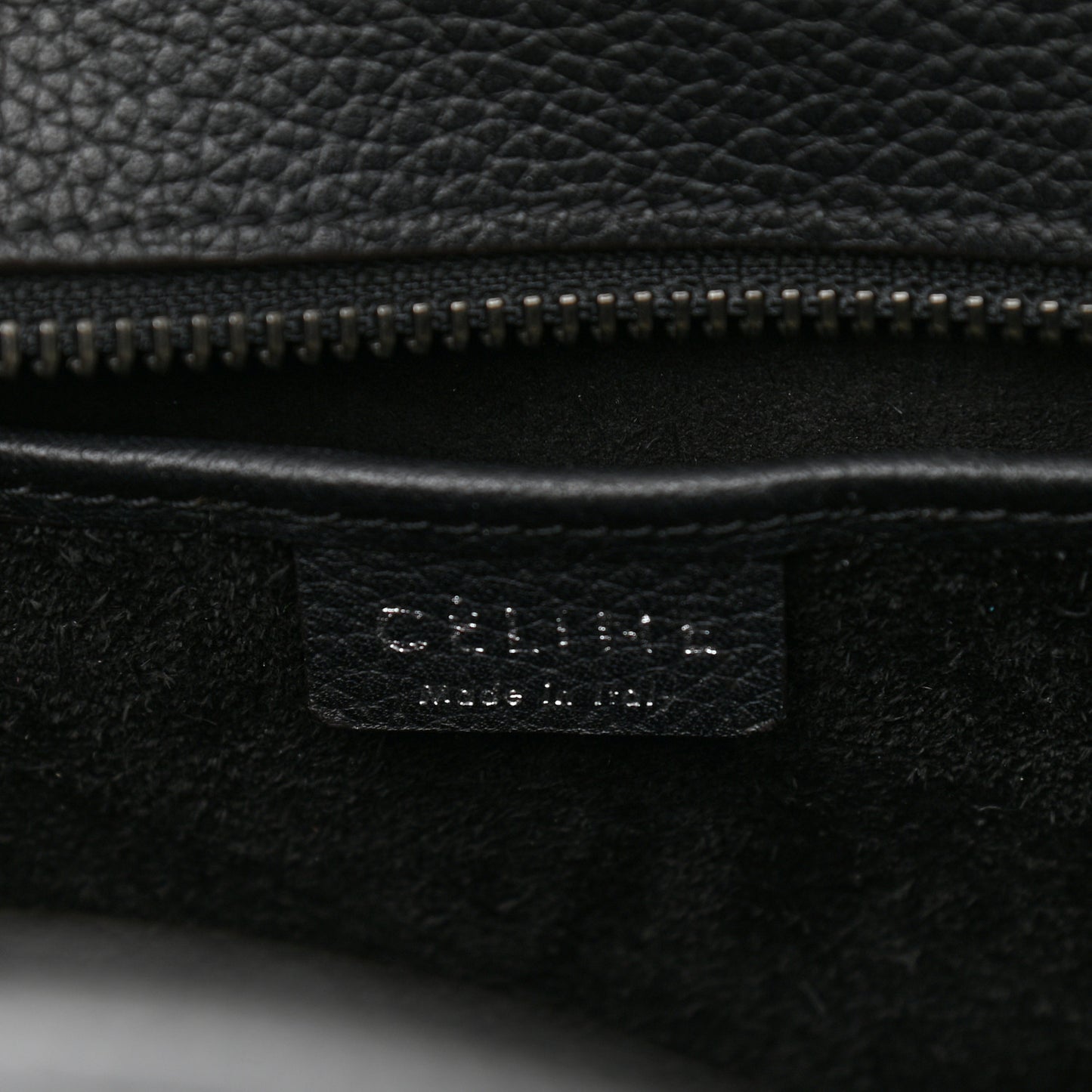 Drummed Calfskin Nano Luggage Black