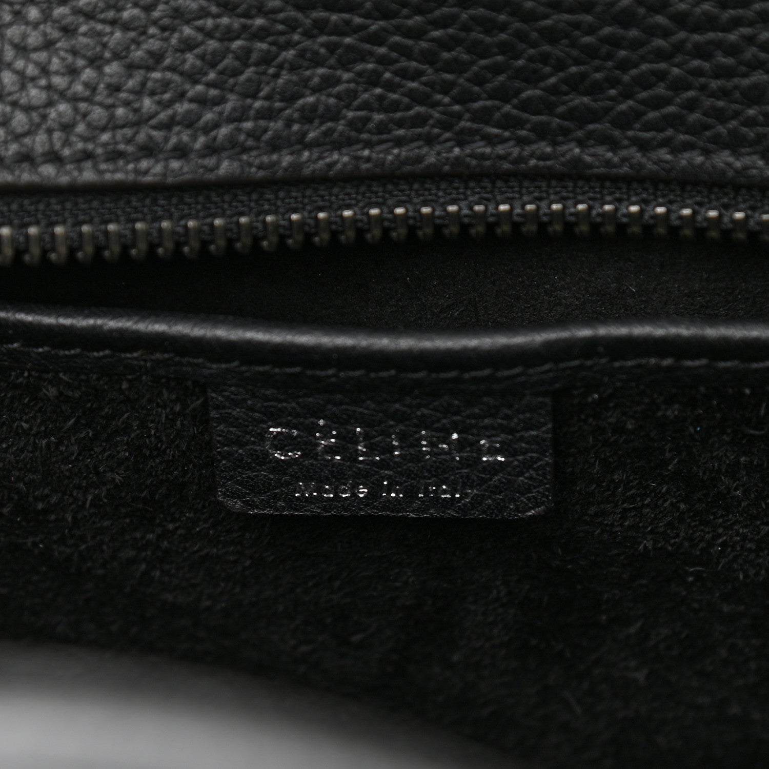 Celine Drummed Calfskin Nano Luggage Black 6 of 9