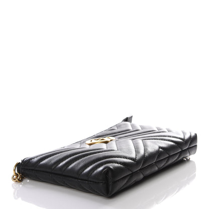 Gucci Calfskin Matelasse Mini GG Marmont Chain Bag Black 3 of 9