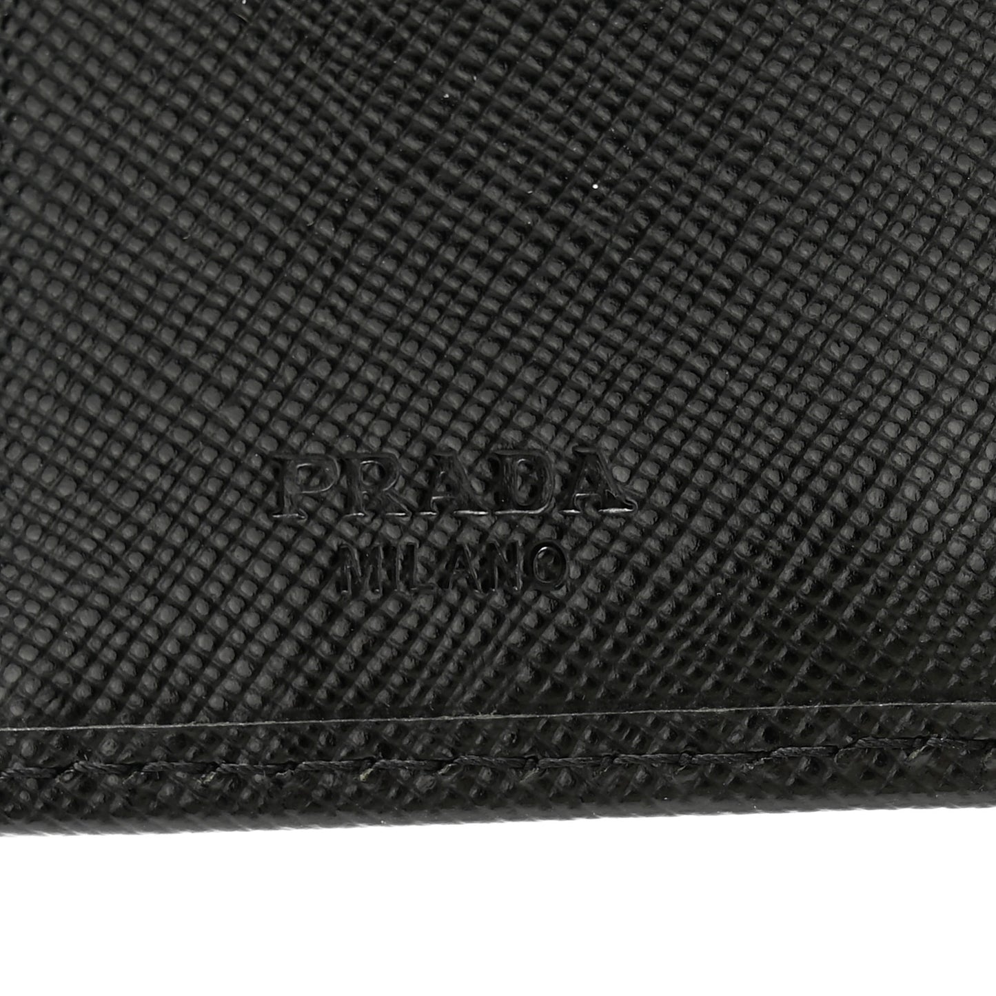 Saffiano Tri-Fold Compact Wallet Black