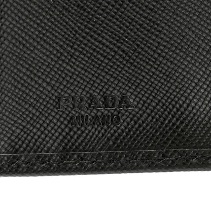 Prada Saffiano Tri-Fold Compact Wallet Black 7 of 11