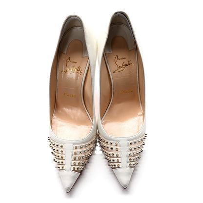 Christian Louboutin Kid Bareta 100 Pumps 38.5 Neige Light Gold 5 of 11