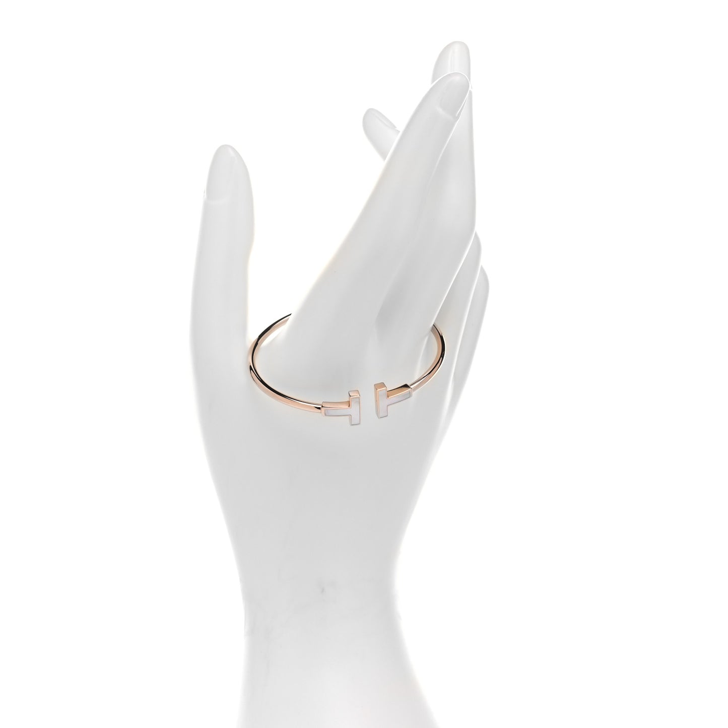 18K Rose Gold Mother of Pearl T Wire Bracelet