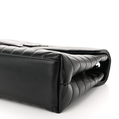 Saint Laurent Calfskin Y Quilted Monogram Monochrome Medium Loulou Chain Satchel Black 9 of 9