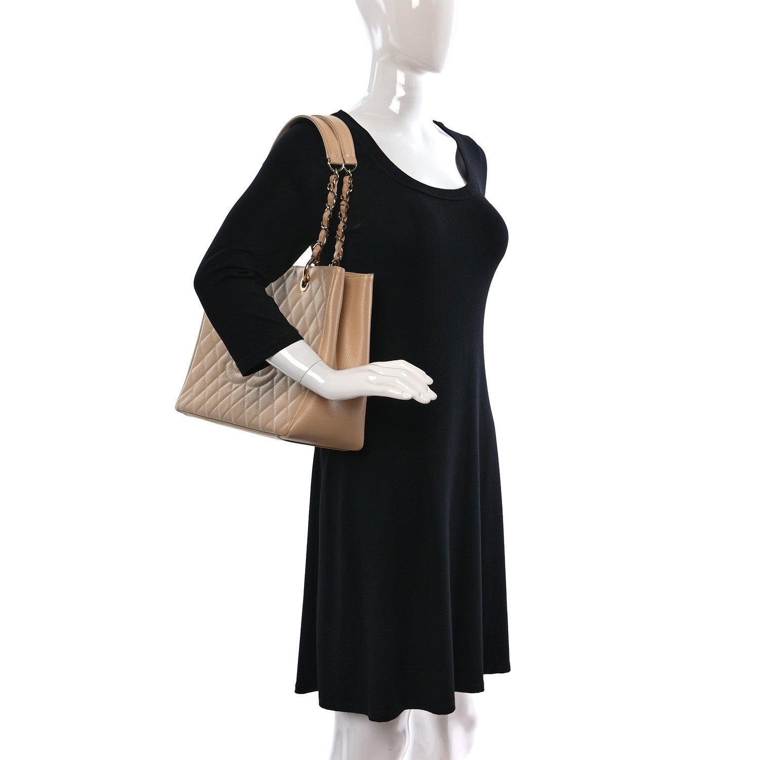 Chanel Caviar Quilted Grand Shopping Tote GST Beige Clair 2 of 11