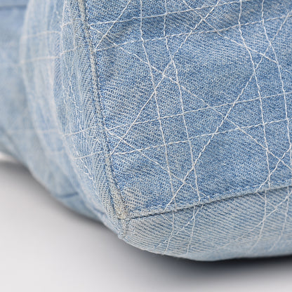 Christian Dior Denim Cannage Large Lady Dior Tote Blue 14 of 17