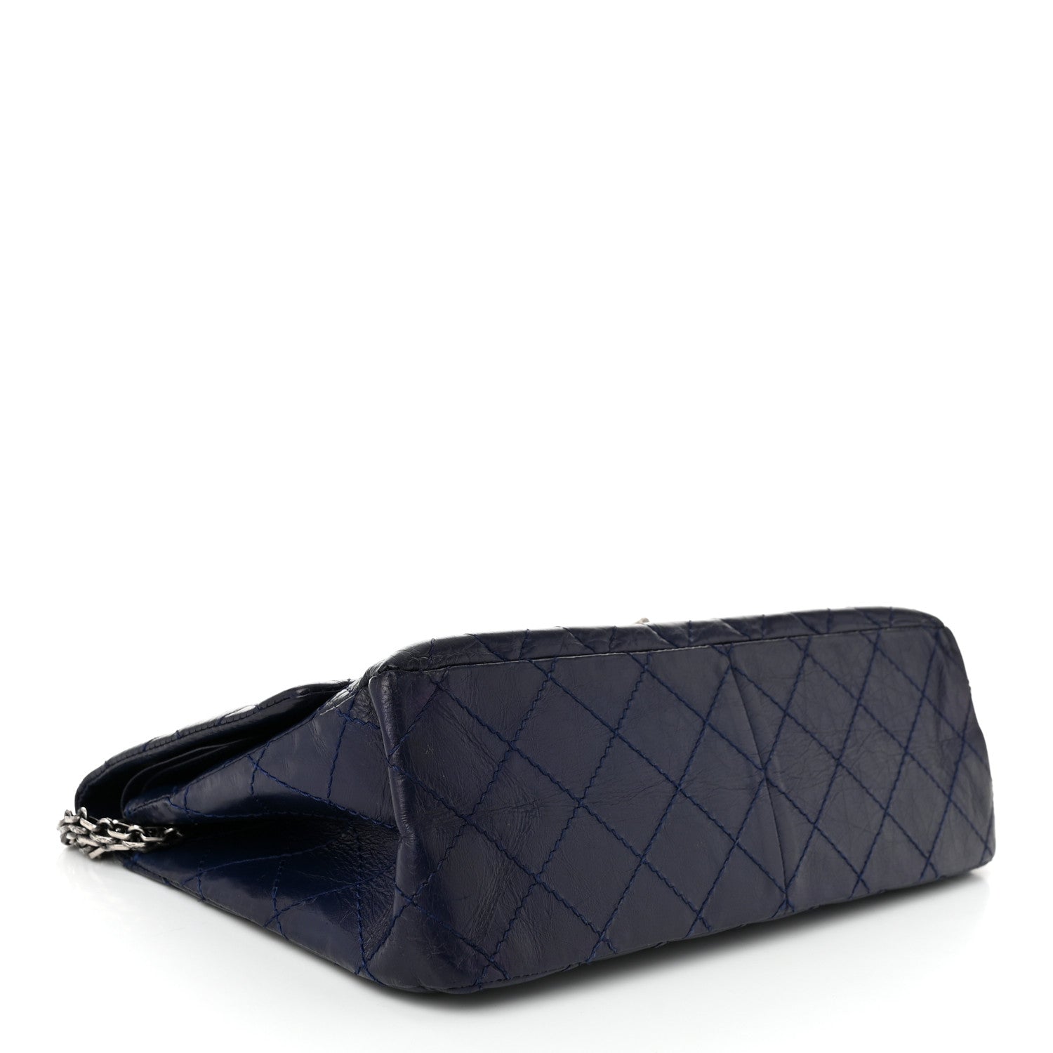 Chanel Aged Calfskin Quilted 2.55 Reissue 226 Flap Dark Blue 4 of 11