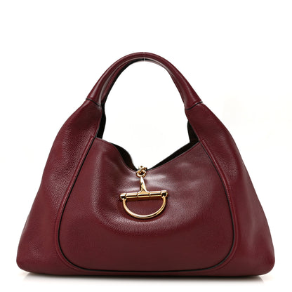 Gucci Grained Calfskin Softbit Maxi Shoulder Bag Rosso Ancora 1 of 10