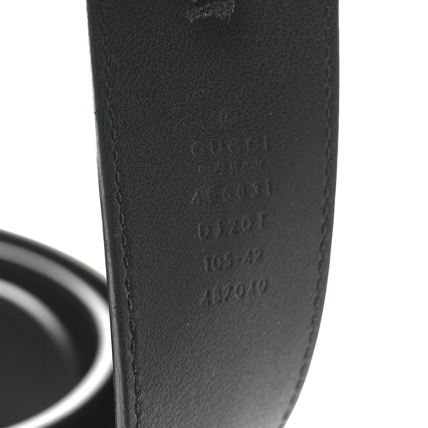 Textured Calfskin Double G 40mm Belt 105 42 Black