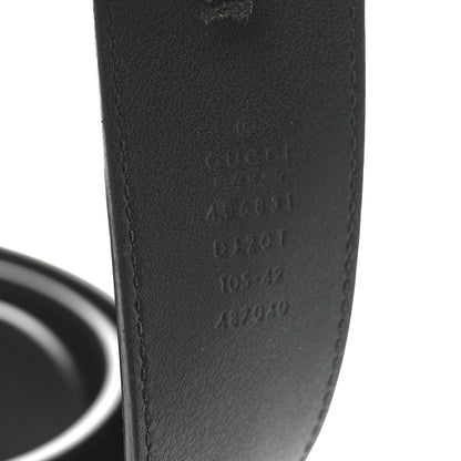 Gucci Textured Calfskin Double G 40mm Belt 105 42 Black 3 of 4