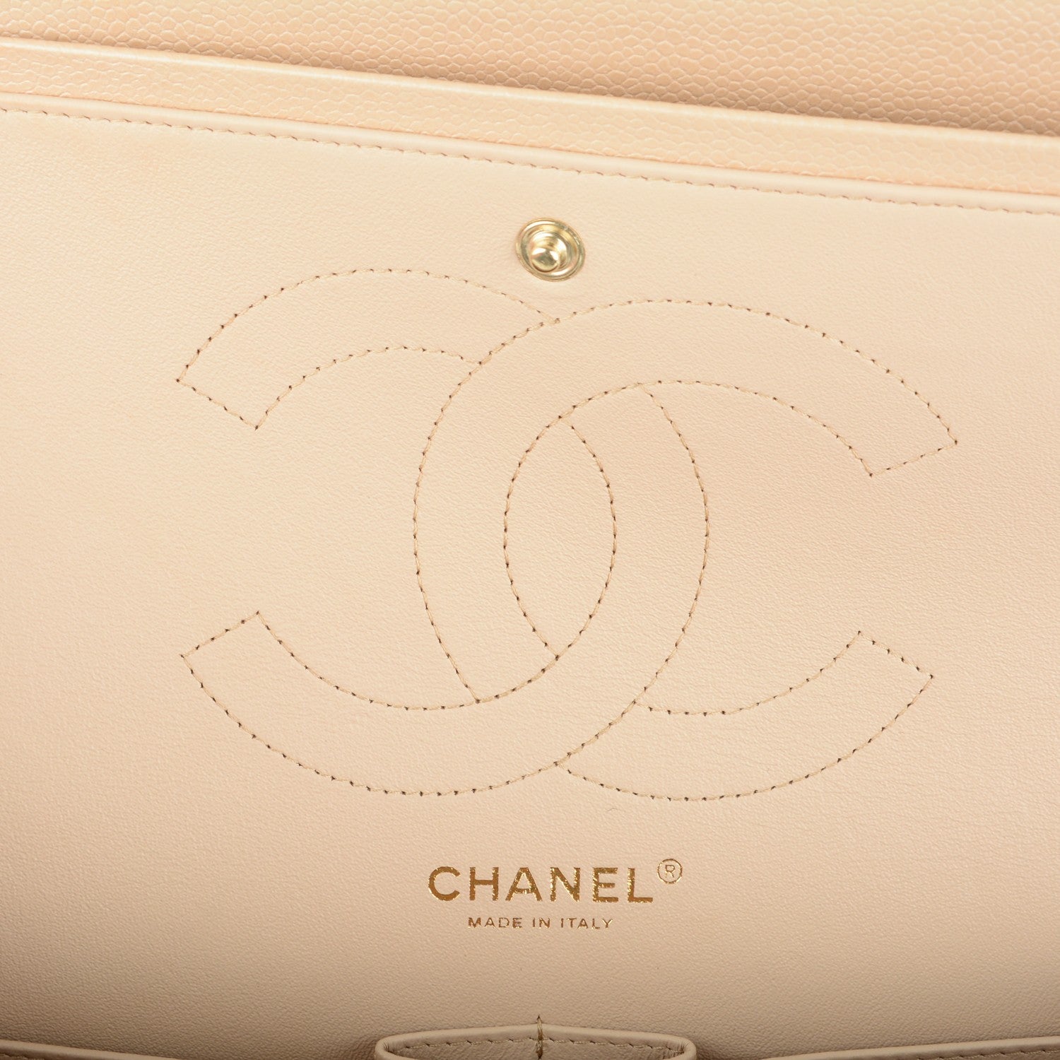 Chanel Caviar Quilted Jumbo Double Flap Beige Clair 7 of 8