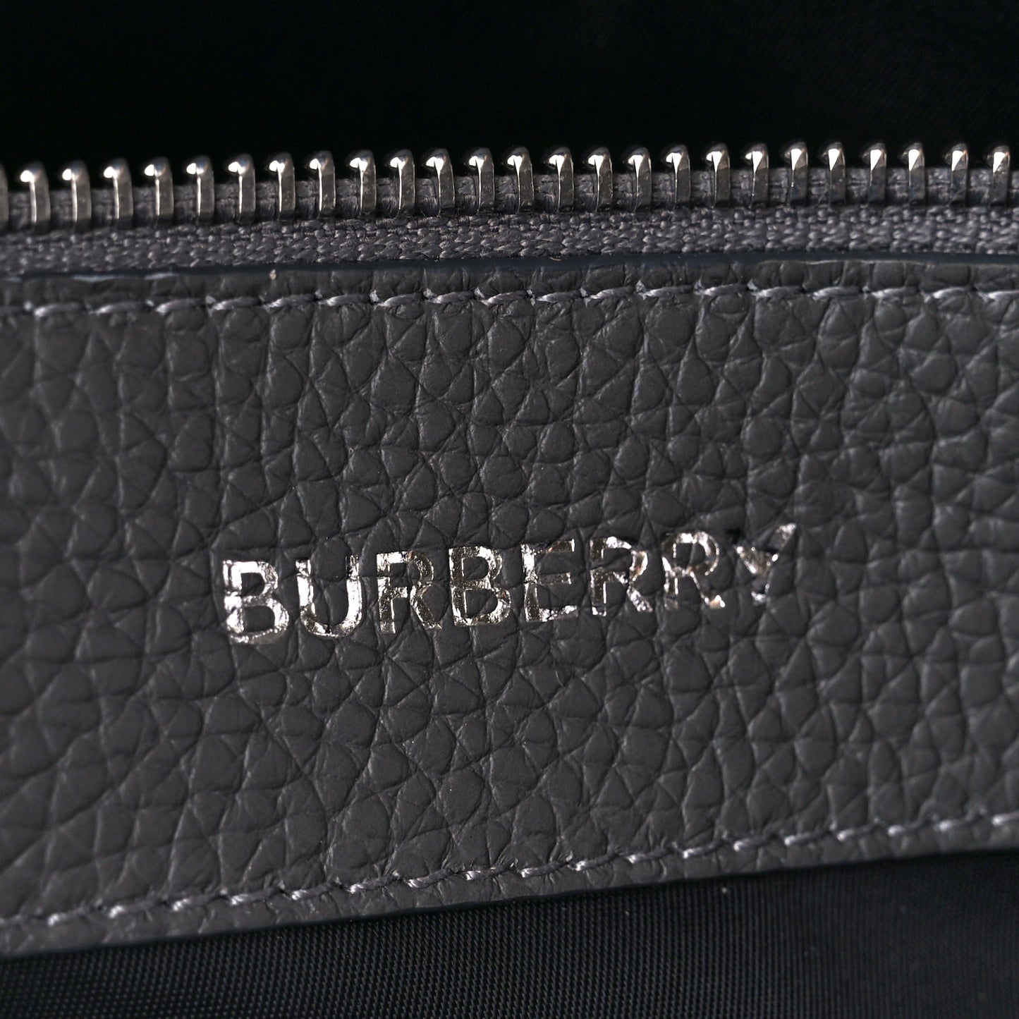 Calfskin Logo Messenger Charcoal Grey