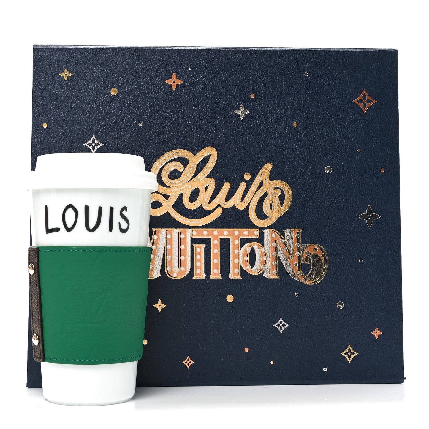 Porcelain Taurillon Louis Cup Green