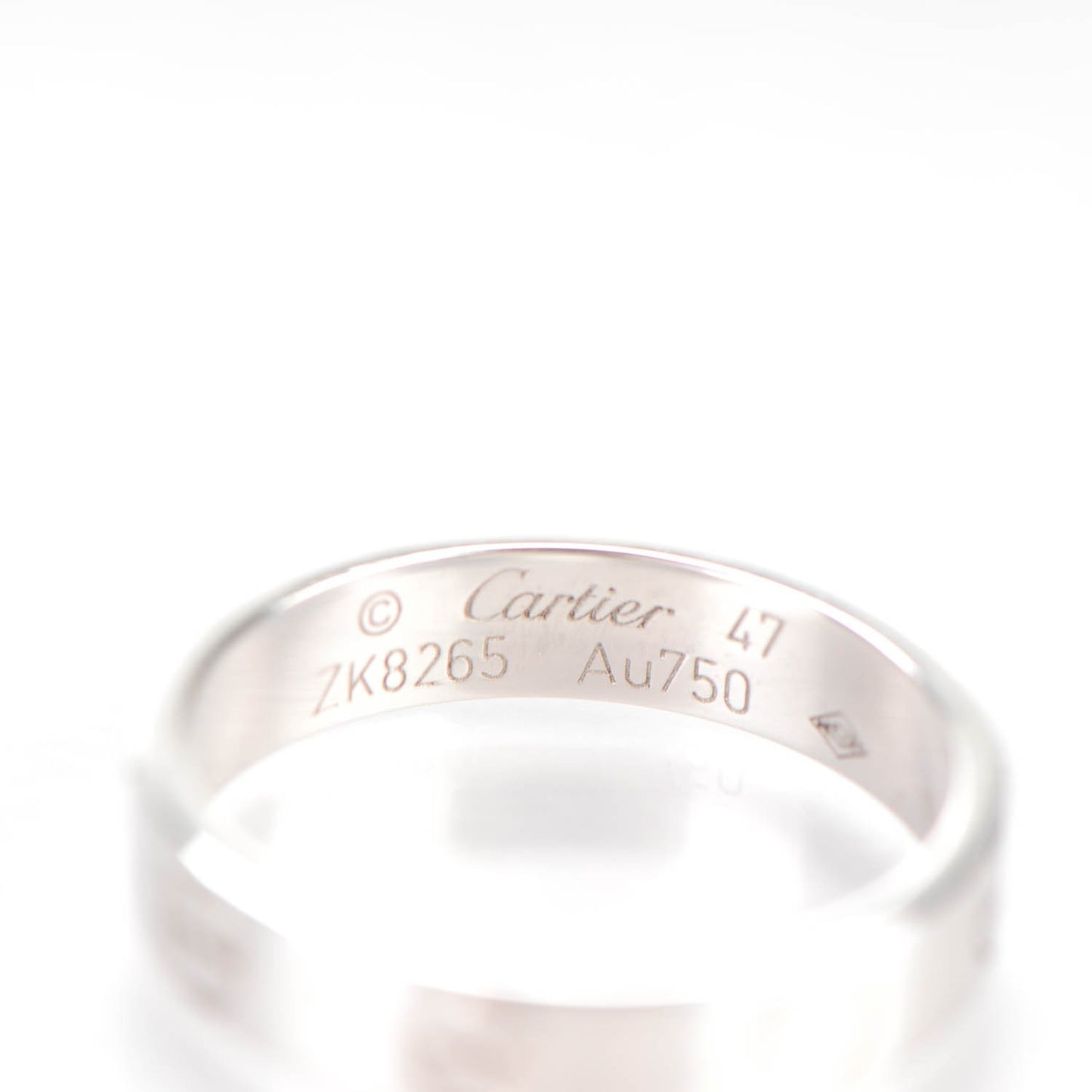 18K White Gold 4mm LOVE Wedding Band Ring 47 4