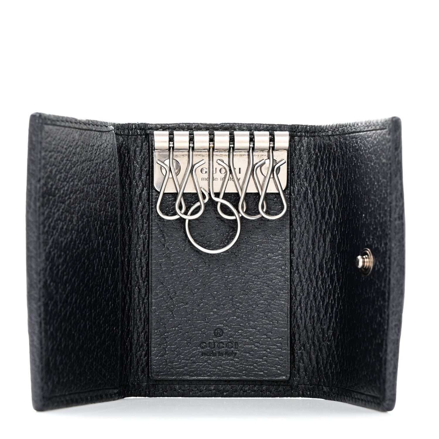 Gucci GG Supreme Monogram Web Ophidia 6 Key Holder Case Beige Blue 5 of 8