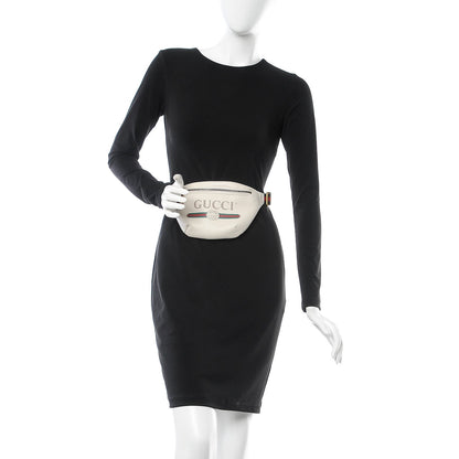 Gucci Grained Calfskin Small Logo Belt Bag White 2 of 7