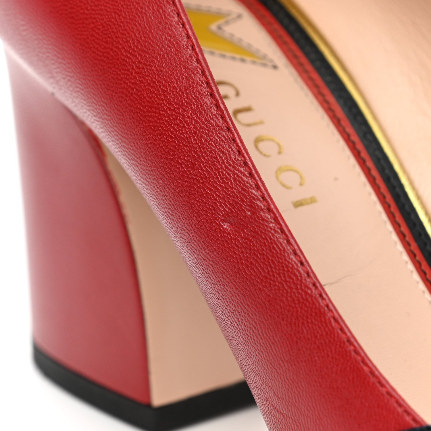 Gucci Calfkin Web Bow Pumps 36 Hibiscus Red 8 of 10