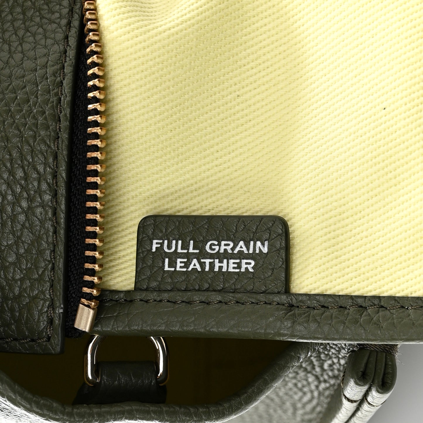 Grained Calfskin Small The Tote Bag Bronze Green
