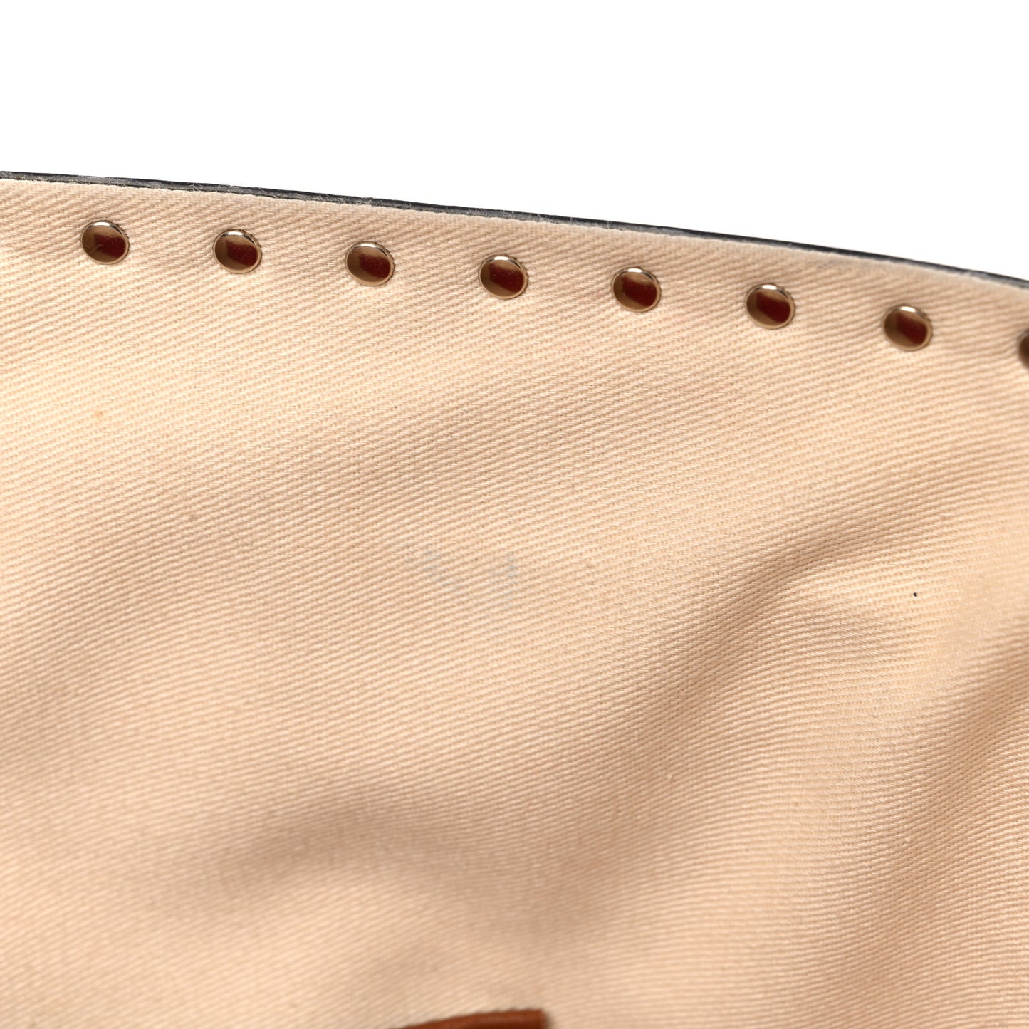 Raffia Calfskin Rockstud Shoulder Tote Naturale Saddle Brown