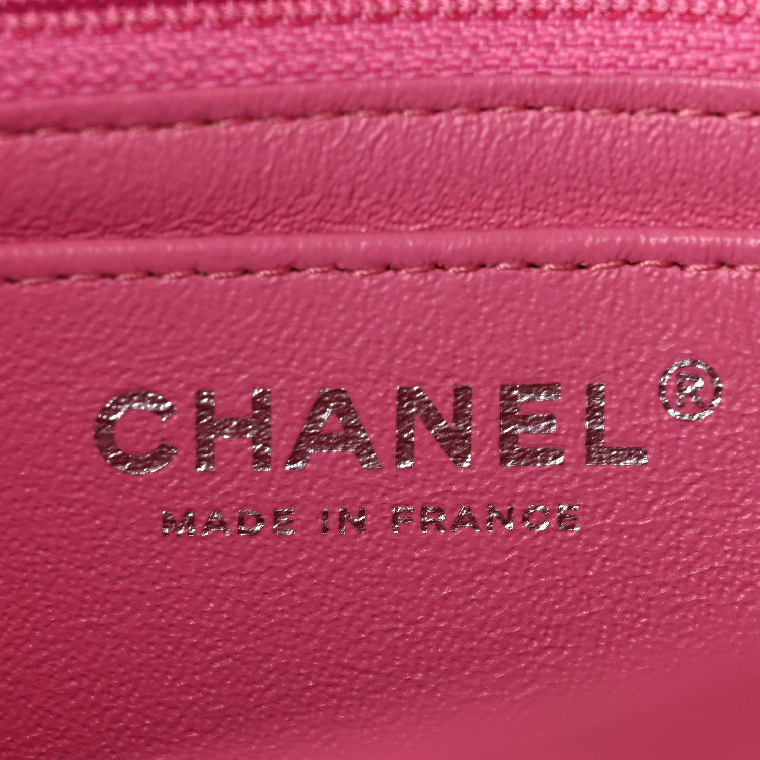 Chanel Lambskin Quilted Mini Rectangular Flap Fuchsia 6 of 7