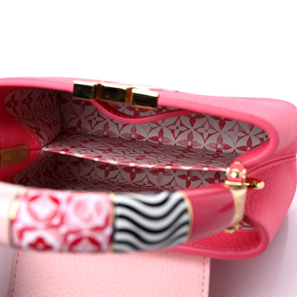 Louis Vuitton Taurillon Monogram Tile Capucines Mini Dragonfruit Ballet Pink 5 of 10