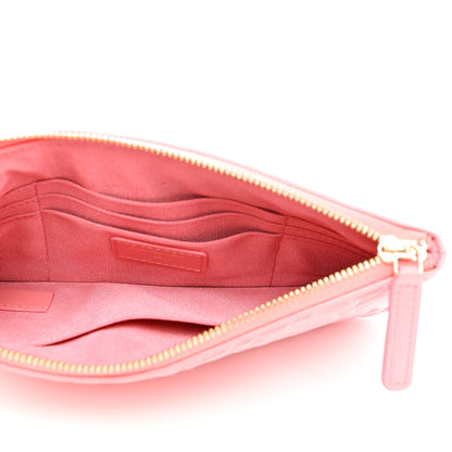 Chanel Caviar Camellia Embossed Cosmetic Pouch Pink 5 of 9