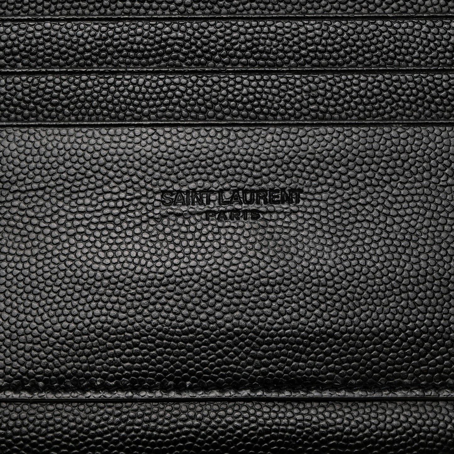 Grain De Poudre Chevron Monogram Large Bill Pouch Black