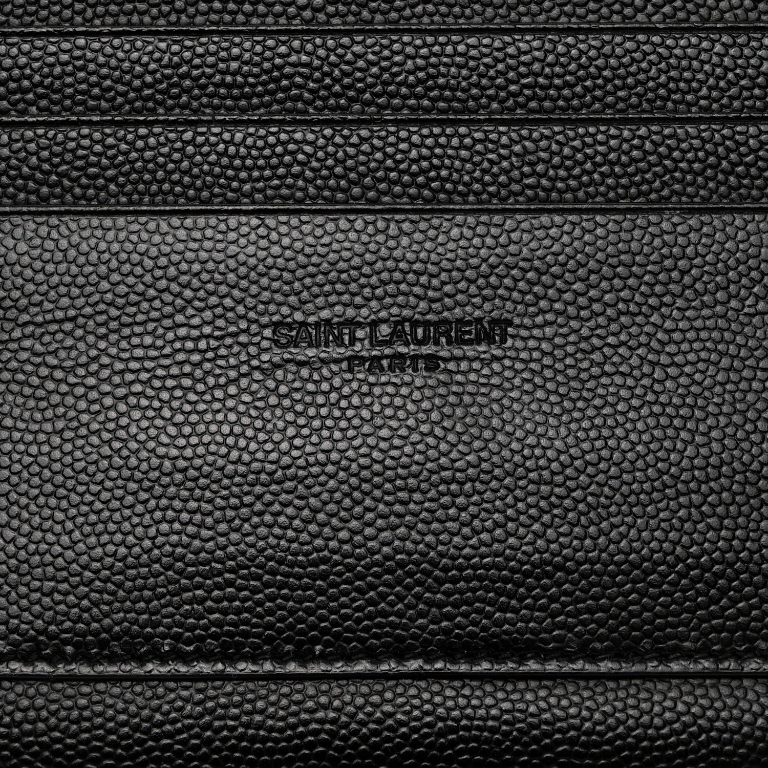 Saint Laurent Grain De Poudre Chevron Monogram Large Bill Pouch Black 6 of 9