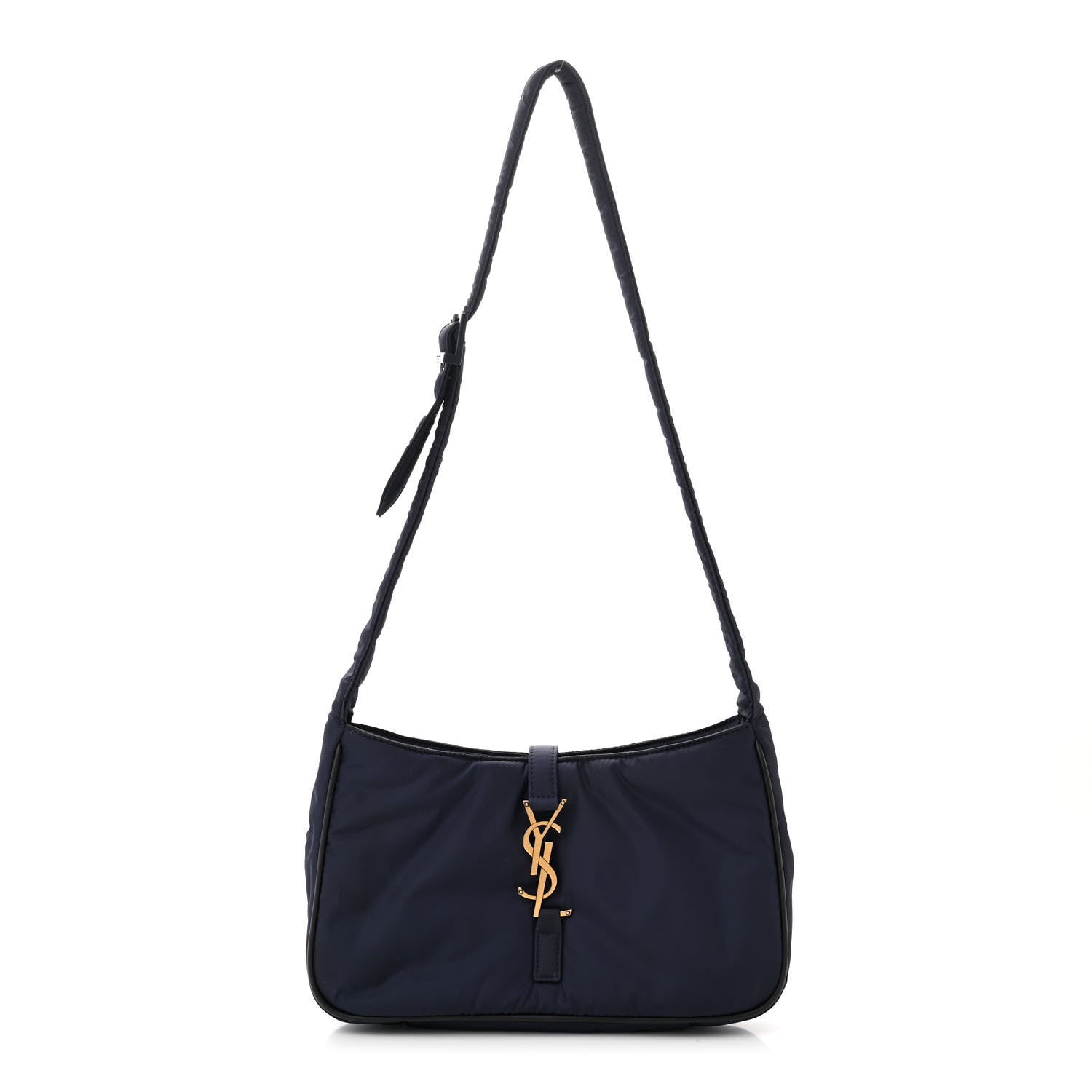 Saint Laurent Econyl Nylon Le 5 A 7 Hobo Navy 1 of 12