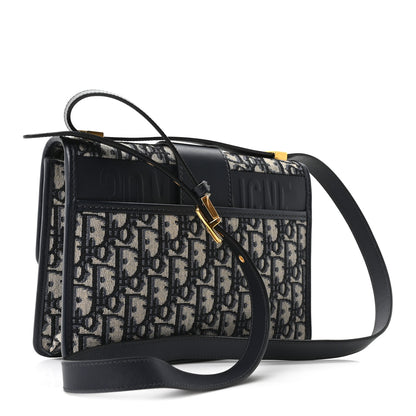 Christian Dior Oblique 30 Montaigne Flap Bag Blue 3 of 10