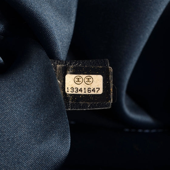 Glazed Calfskin XL On The Road Tote Dark Blue
