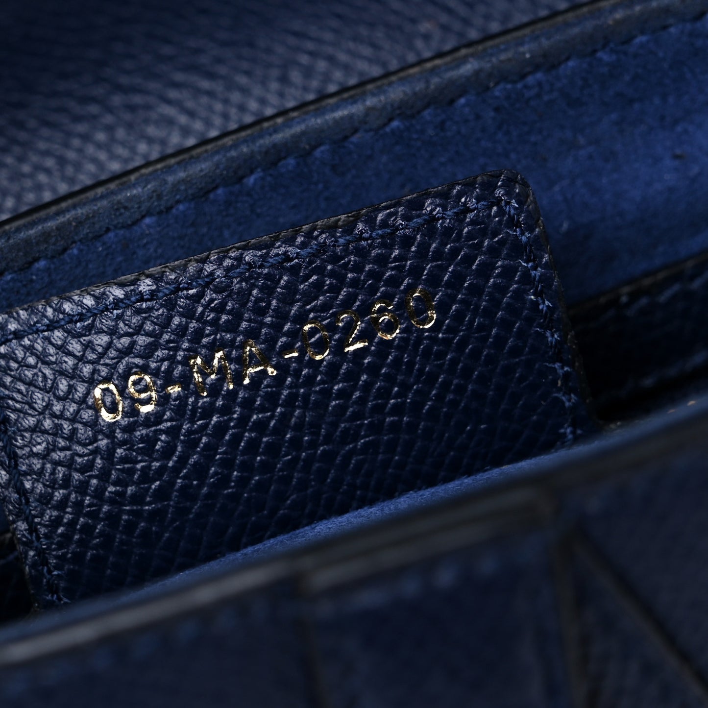 Grained Calfskin Saddle Bag Indigo
