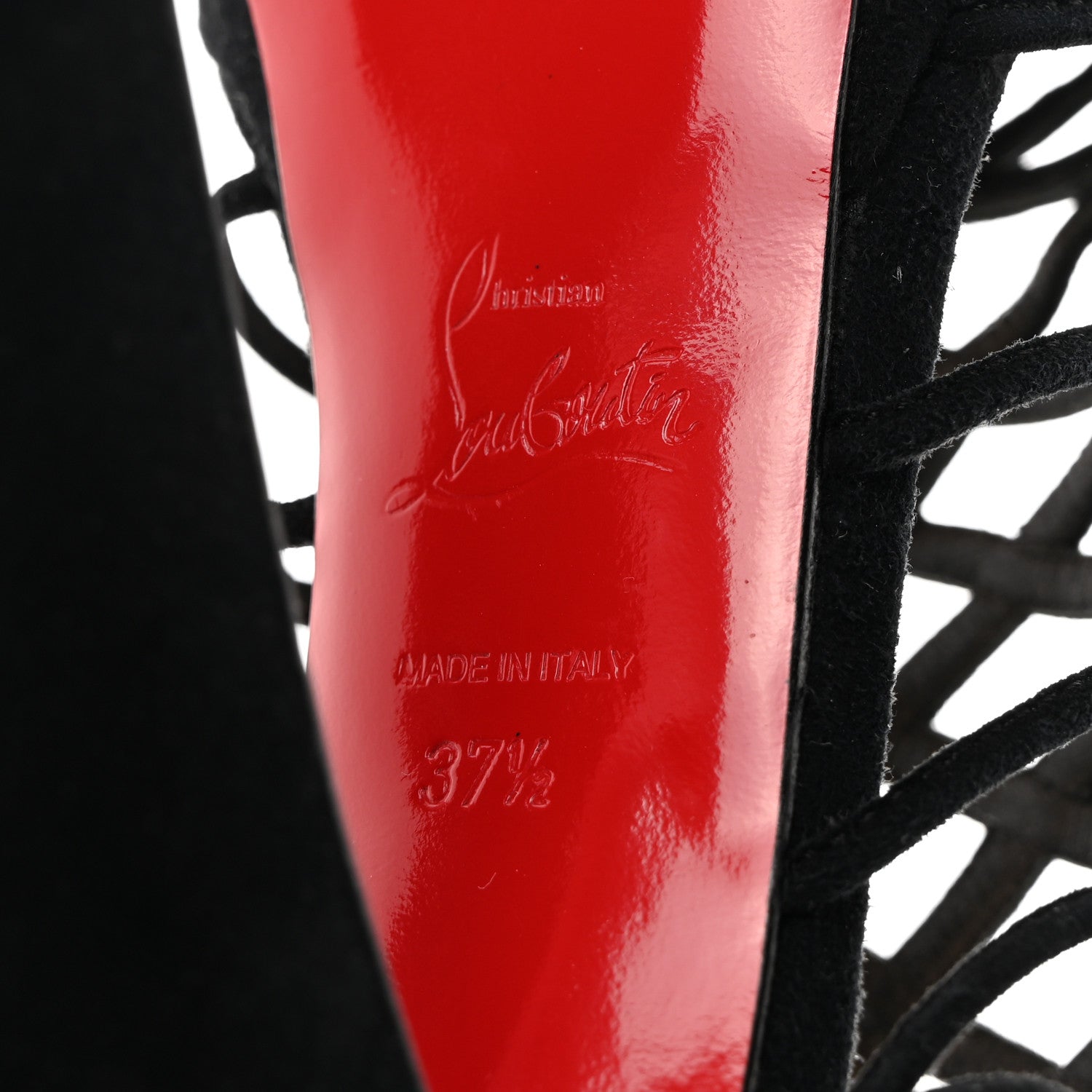 Christian Louboutin Veau Velours Salsbourg 120 Sandals 37.5 Black 7 of 7