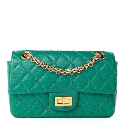 Chanel Aged Calfskin Quilted 2.55 Reissue Mini Flap Green 1 of 10