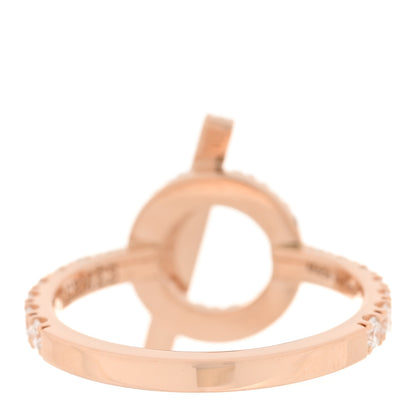 Hermes 18K Rose Gold Diamond Finesse Ring 52 6 3 of 6