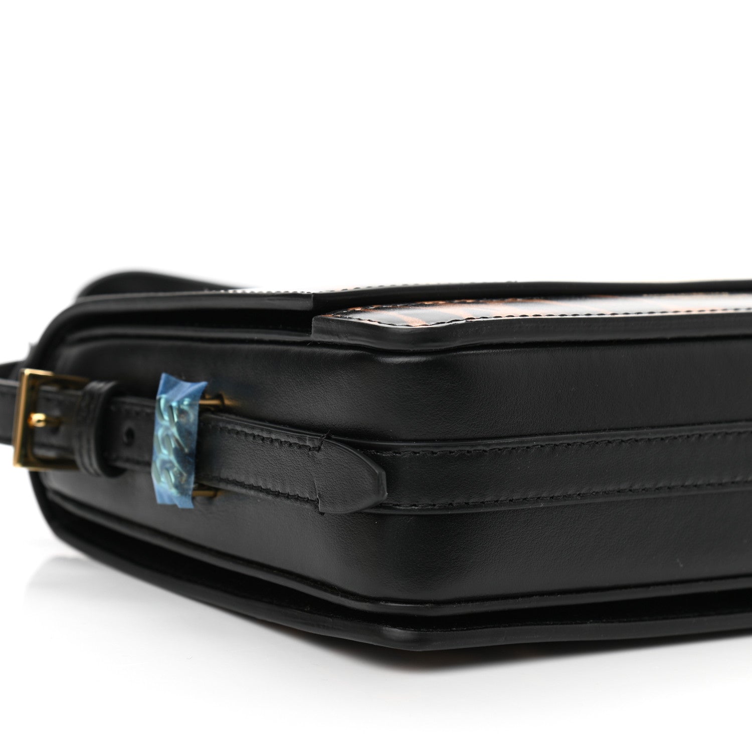 Burberry Calfskin Leopard Small Grace Bag Black 8 of 12