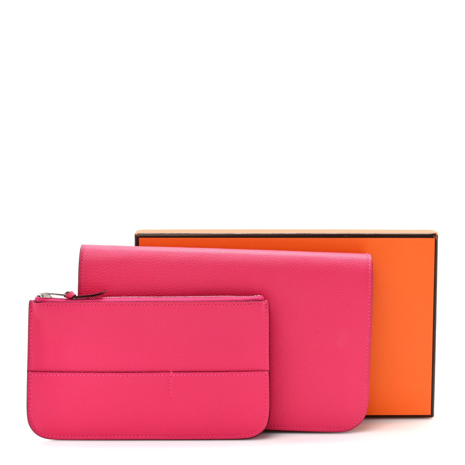 Hermes Evercolor Laque Dogon Duo Wallet Rose Mexico 11 of 11