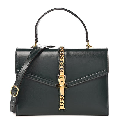 Gucci Azalea Calfskin Small Sylvie 1969 Top Handle Bag Green 1 of 13