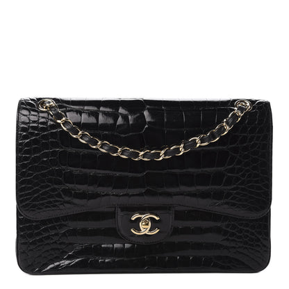 Chanel Alligator Jumbo Double Flap Black 1 of 15