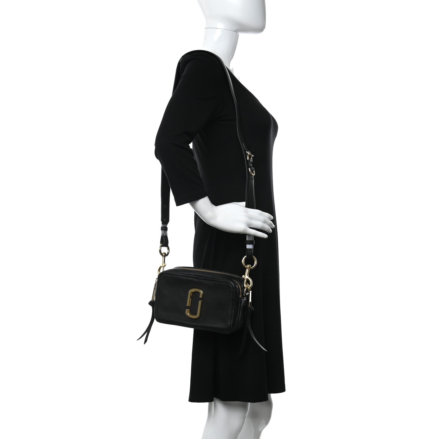 Marc Jacobs Calfskin Small Snapshot Camera Bag Black 2 of 11