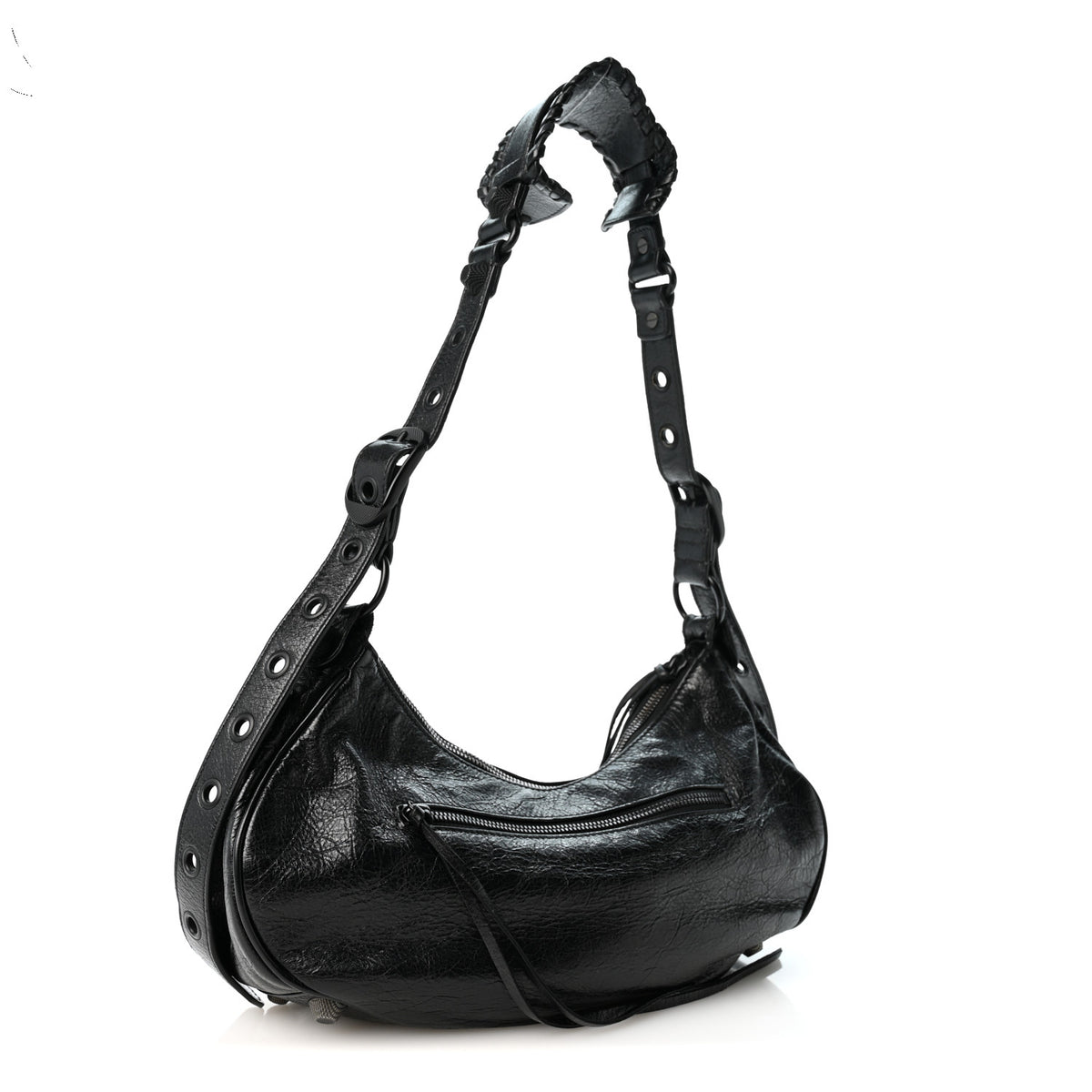 Balenciaga Agneau Arena Monochrome Small Le Cagole Shoulder Bag Black 4 of 12