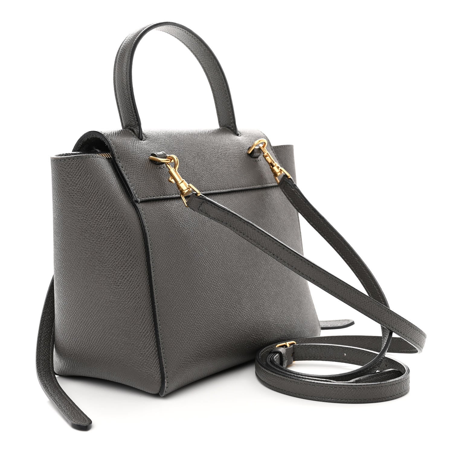 Celine Grained Calfskin Nano Belt Bag Grey 3 of 12