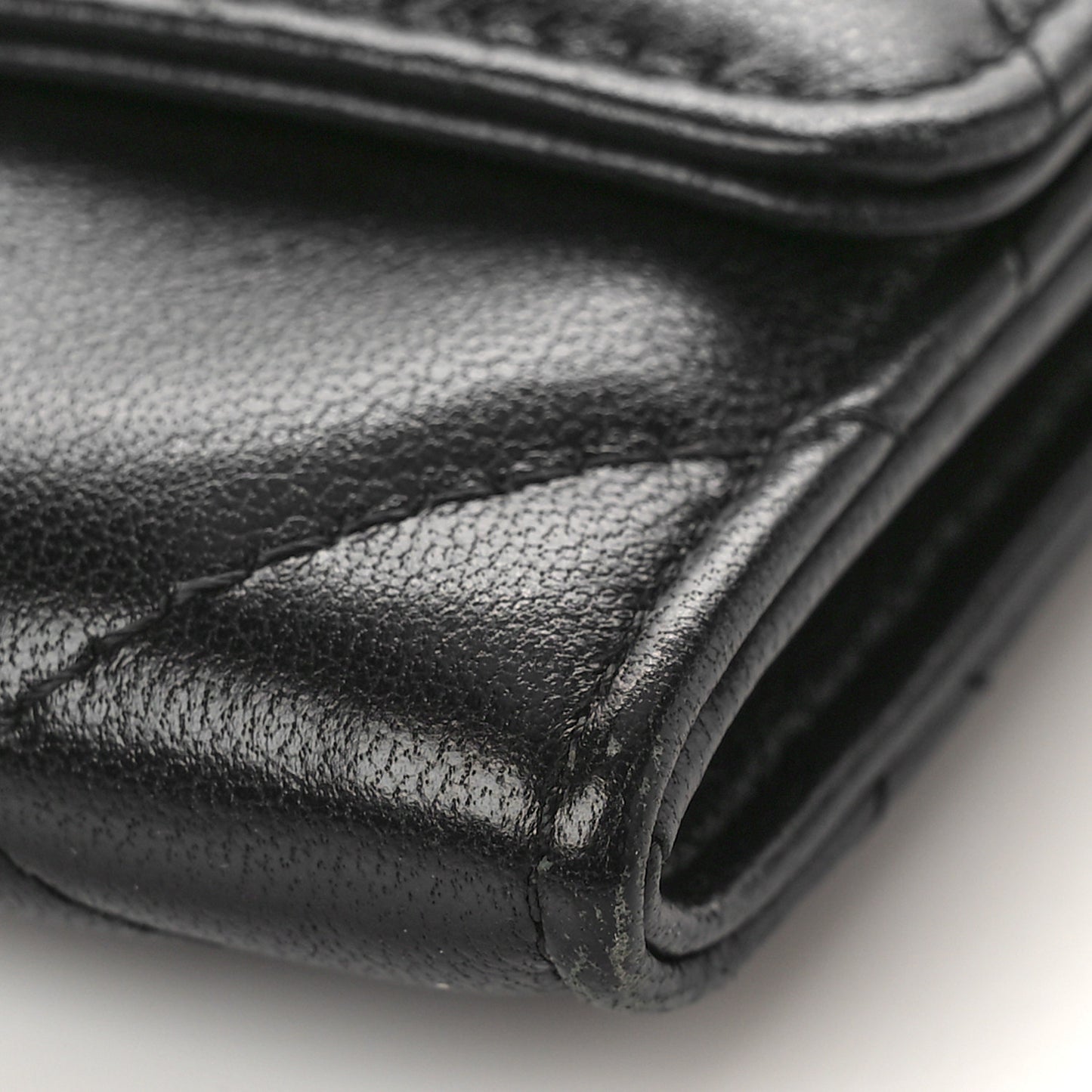 Lambskin Quilted Chanel 19 Flap Coin Purse With Chain Black